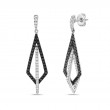 Black and White Diamond Geometric Earrings
