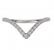 Curved Diamond Wedding Band