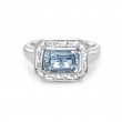 Aquamarine and Diamond Ring