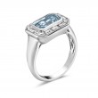 Aquamarine and Diamond Ring