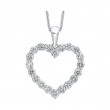Lab Grown 14Kt White Gold Diamond 3/4Ctw Pendant