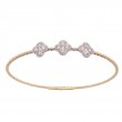 .58Ct Dias Flex Bangle 14k Yellow Gold