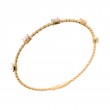 1.23Ct Baguette Dias 14k White Gold Flex Bangle
