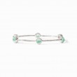 Julie Vos Silver Aquamarine Milano Luxe Bangle