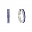 Navy Enamel Hoop Earrings