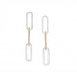 Two Tone Paperclip Earrings