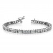 Estate 4.25Tw Diamonds Bracelet Half Bezel 14K White Gold