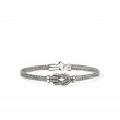 Love Knot Bracelet, Sterling Silver, Diamonds