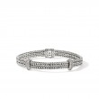 .33Ct Diamonds Silver Flat Chain Bracelet 6Mm