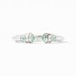Julie Vos Silver Aquamarine Cannes Demi Cuff