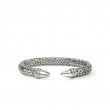 Spear 50 Flex Cuff, Sterling Silver, Diamonds