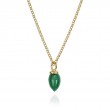 Green Onyx Pendulum Pend 14K Vermeil