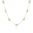 2-Tone Bean Station Necklace Sterling/18Y Verm