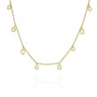 Drop Station Necklace Sterling/18Ky Vermeil