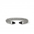 Spear 50 Flex Cuff, Dark Silver, Black Onyx