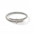 Spear Flex Cuff Silver Gold Diamonds