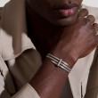 Spear Triple Flex Cuff, Gold, Sterling Silver, Diamonds, Slim