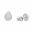 1.35Cttw Diamond Cluster Halo Stud 14K White Gold
