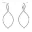1.01Cttw Diamond Front-Facing Hoops 14K White Gold