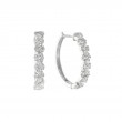 1.04Cttw Diamonds Hoops 14K White Gold