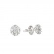 1.16Cttw Diamond Cluster Studs 14K White Gold