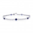 Silver .India/2.08Ct Lab Sapphire Bracelet