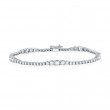 1.19Ct Lab Diamonds Silver Tennis Bracelet