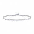 2.61Ct Lab Diamonds Silver Tennis Bracelet