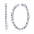 1.44Cttw Lab Diamond Silver Hoops 32mm