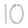 1.26Cttw Lab Diamond Silver Hoops 30mm