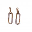 14K Yellow Gold Paperclip Dangle Earrings