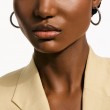 Silver Dot Hoops 37Mm