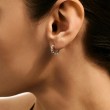 Silver Chain Hoops 14Mm