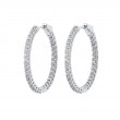 Diamond Inside Out Round Hoop Earrings (1ctw)