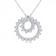 1.13Cttw Diamonds Spiral Pendant 14K White Gold