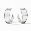 Julie Vos Silver Medium Savoy Hoops