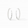 Julie Vos Silver Pearl Juliet Hoops