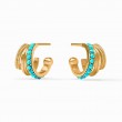 Julie Vos Turquoise Hydra Triple Hoop Earrings