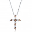 Jan CZ Silver Cross Necklace
