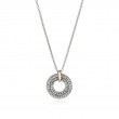 Silver/14Ky Icon Round Pendant 16-18