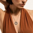 Silver/14Ky Icon Round Pendant 16-18