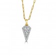 14K Yellow Gold Arrow Diamond Pendant