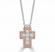 14K White & Pink Diamond Pendant