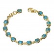 TURQUOISE Bracelet sterling silver/gold