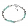 Bracelet with 18k gold vermeil over silver and natural gemstones