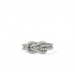 Love Knot Ring, Sterling Silver, Diamonds