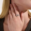 Love Knot Ring, Sterling Silver, Diamonds