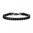 Steel/Black Plated 6mm Franco Bracelet 8.5