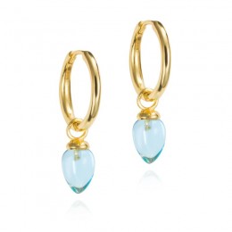 Pendulum Collection Blue Topaz Earrings