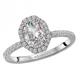 Diamond Semi-Mount Halo Engagement Ring